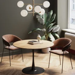 KARE Tisch Schickeria Eiche Schwarz Ø110cm Discount