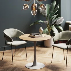KARE Tisch Schickeria Eiche Weiß Ø80cm Hot