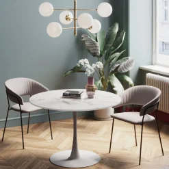 KARE Tisch Schickeria Marmor Weiß Ø110cm Outlet