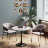 KARE Tisch Schickeria Marmor Weiß Schwarz Ø80cm Outlet