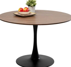 KARE Tisch Schickeria Walnussoptik Schwarz Ø110cm Discount