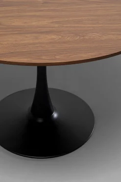KARE Tisch Schickeria Walnussoptik Schwarz Ø110cm Discount