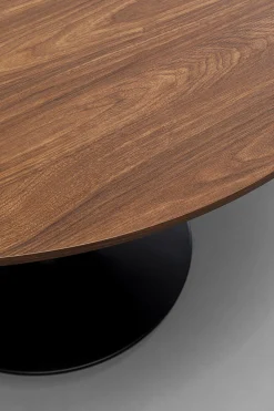 KARE Tisch Schickeria Walnussoptik Schwarz Ø110cm Discount