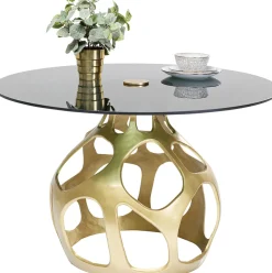 KARE Tisch Volcano Gold Ø120cm New