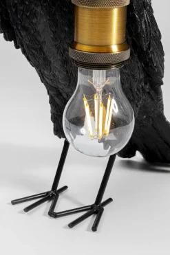 KARE Tischleuchte Animal Crow Matt Schwarz 34cm Hot