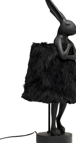 KARE Tischleuchte Animal Rabbit Fur Schwarz/Gold 68cm Hot