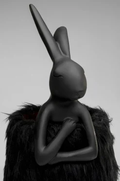 KARE Tischleuchte Animal Rabbit Fur Schwarz/Gold 68cm Hot