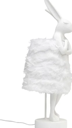 KARE Tischleuchte Animal Rabbit Fur Weiß/Silber 68cm Hot