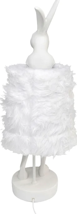 KARE Tischleuchte Animal Rabbit Fur Weiß/Silber 68cm Hot