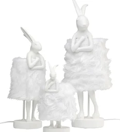 KARE Tischleuchte Animal Rabbit Fur Weiß/Silber 68cm Hot