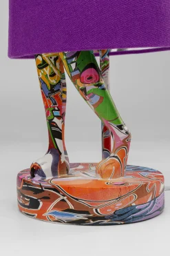 KARE Tischleuchte Animal Rabbit Graffiti/Lila 50cm New