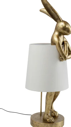 KARE Tischleuchte Animal Rabbit Gold/Weiß 88cm Outlet