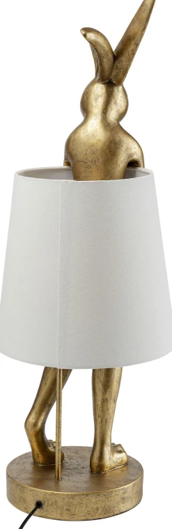 KARE Tischleuchte Animal Rabbit Gold/Weiß 88cm Outlet