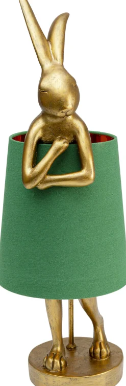 KARE Tischleuchte Animal Rabbit Gold/Grün 68cm Hot