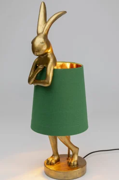 KARE Tischleuchte Animal Rabbit Gold/Grün 68cm Hot