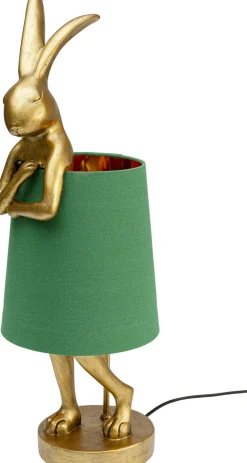 KARE Tischleuchte Animal Rabbit Gold/Grün 68cm Hot