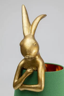KARE Tischleuchte Animal Rabbit Gold/Grün 68cm Hot