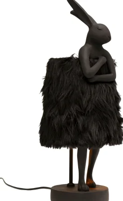KARE Tischleuchte Animal Rabbit Fur Schwarz/Gold 50cm Hot