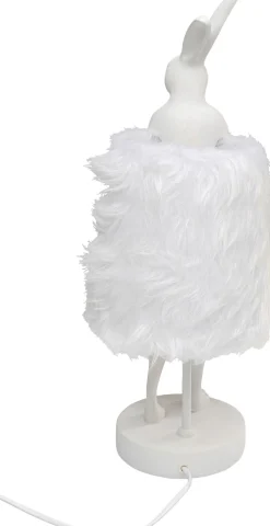 KARE Tischleuchte Animal Rabbit Fur Weiß/Silber 50cm Discount