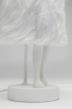 KARE Tischleuchte Animal Rabbit Fur Weiß/Silber 50cm Discount