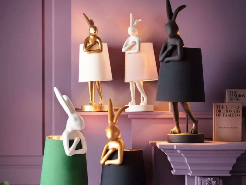 KARE Tischleuchte Animal Rabbit Peach 50cm