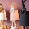 KARE Tischleuchte Animal Rabbit Weiß/Rosa 50cm Best