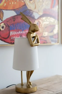 KARE Tischleuchte Animal Rabbit Gold/Weiß 50cm Clearance