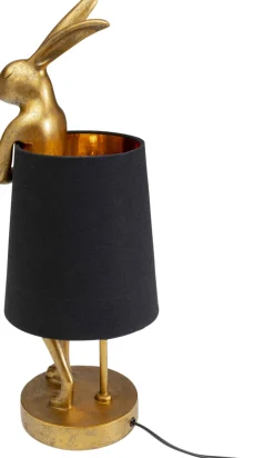 KARE Tischleuchte Animal Rabbit Gold/Schwarz 50cm Clearance