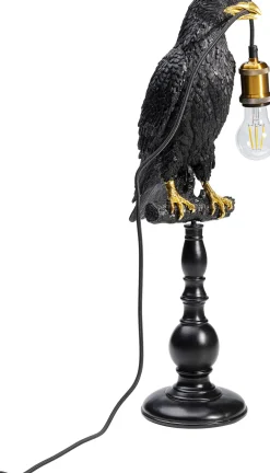 KARE Tischleuchte Animal Sitting Crow Matt Schwarz 61cm Outlet