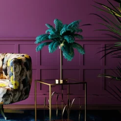 KARE Tischleuchte Feather Palm Grün 60cm Sale