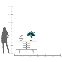 KARE Tischleuchte Feather Palm Grün 60cm Sale