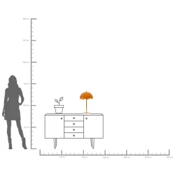 KARE Tischleuchte Lia Orange 50cm Clearance