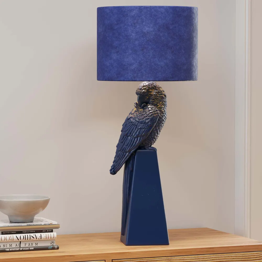 KARE Tischleuchte Parrot Blau 84cm Hot