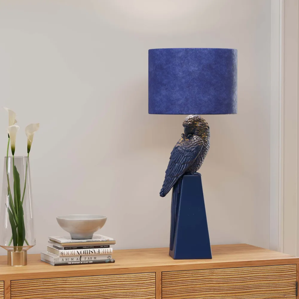 KARE Tischleuchte Parrot Blau 84cm Hot