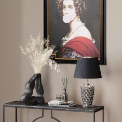 KARE Tischleuchte Rose Silber 57cm Outlet