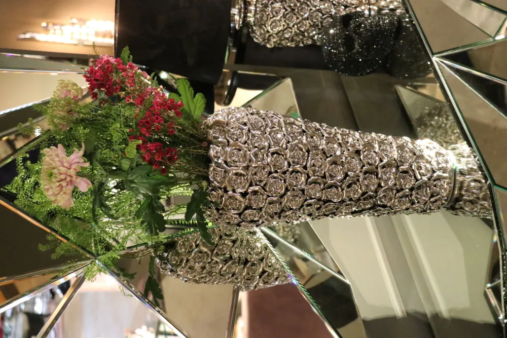KARE Tischleuchte Rose Silber 57cm Outlet