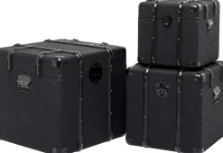 KARE Truhe Voyage Schwarz (3/Set) Hot