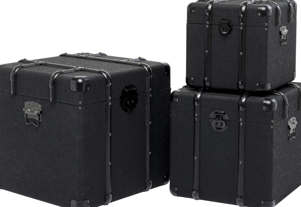 KARE Truhe Voyage Schwarz (3/Set) Hot
