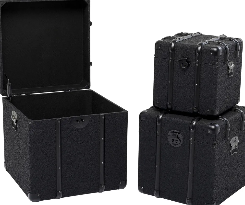KARE Truhe Voyage Schwarz (3/Set) Hot