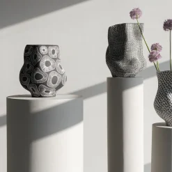 KARE Vase Anemone Grau 33cm Online