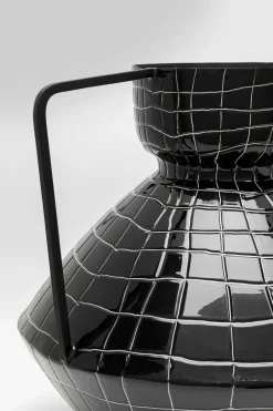 KARE Vase Black Mesh Handle 29cm