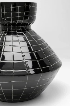 KARE Vase Black Mesh Handle 29cm