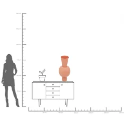 KARE Vase Blow Peach 83cm Sale
