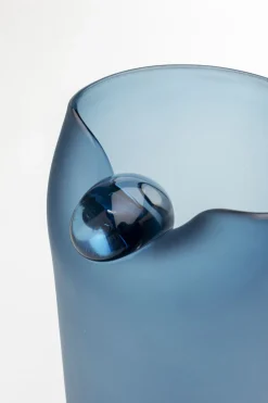 KARE Vase Buckle Blau 33cm Discount