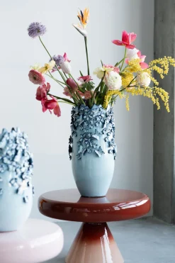 KARE Vase Butterflies Lightblue 50cm Discount