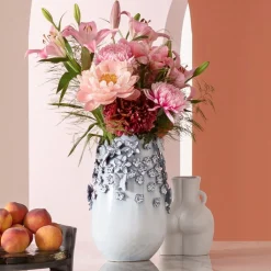 KARE Vase Butterflies Lightblue 35cm Clearance