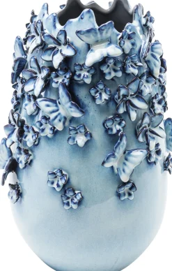 KARE Vase Butterflies Lightblue 35cm Clearance