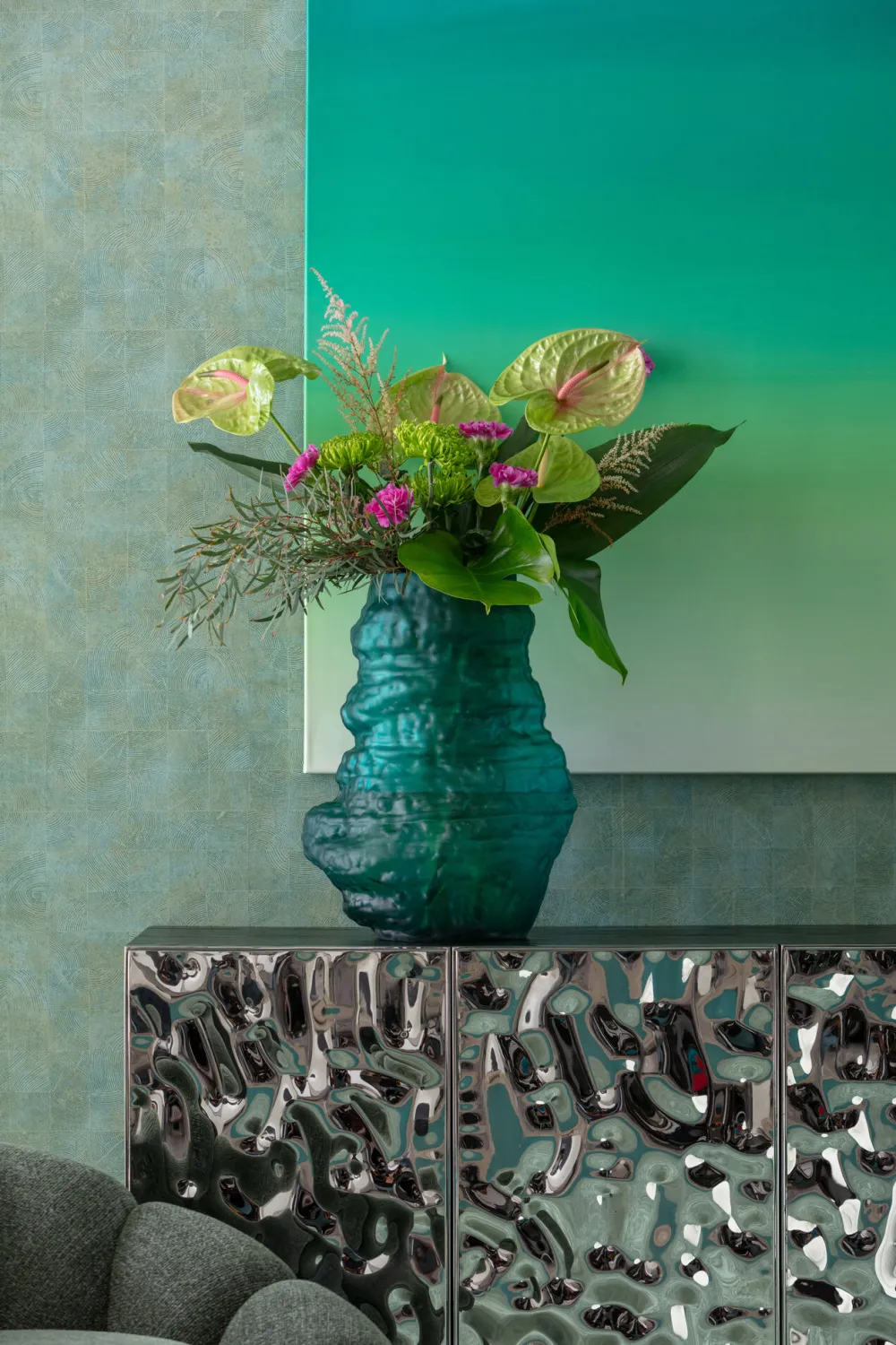 KARE Vase Enrique Türkis 47cm Clearance