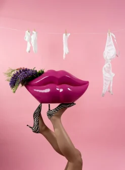 KARE Vase Lips Pink 28cm Online