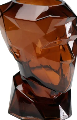 KARE Vase Prisma Face Braun 30cm Sale